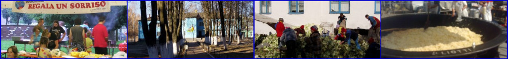 immagine di intestazione composta da due riprese di orfanotrofi ucraini e da due foto di eventi